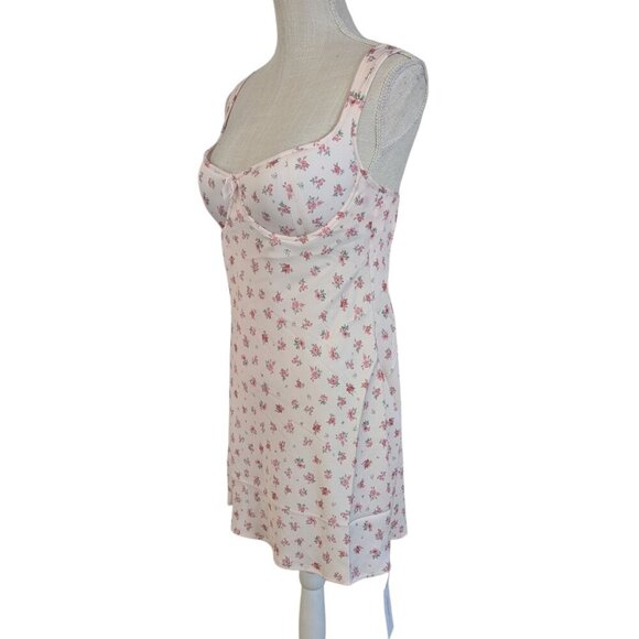 Rumored Loverboy Baby Pink Floral Mini Dress Open Back - Picture 4 of 9